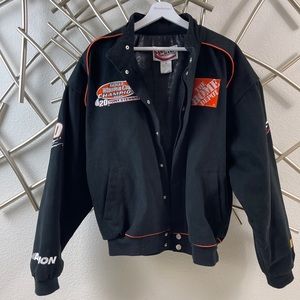 tony stewart nascar 2002 champion home depot black cotton jacket. M